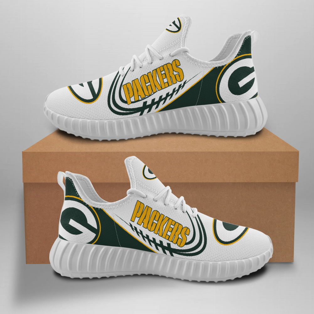 Women's Green Bay Packers Mesh Knit Sneakers/Shoes 007